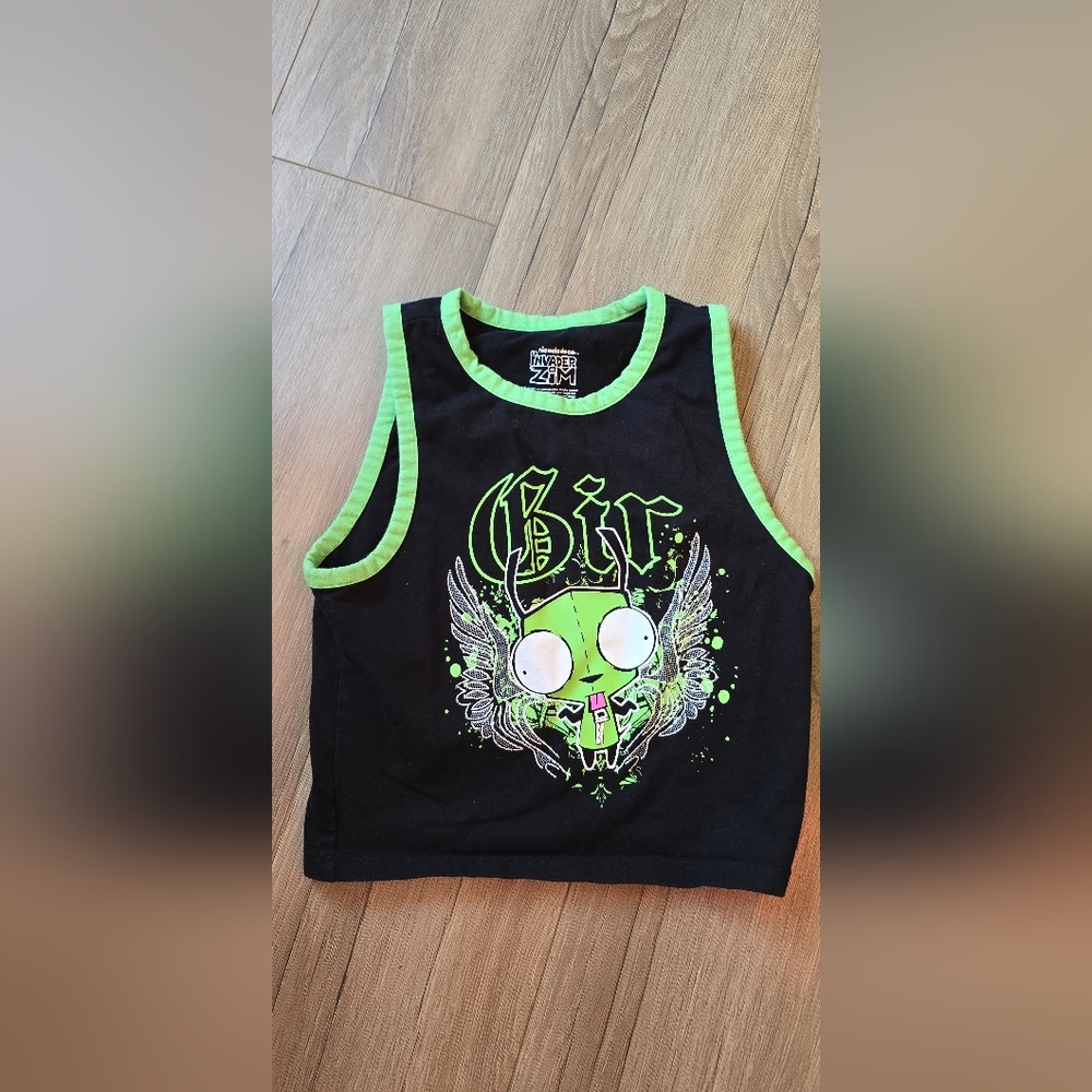 Nickelodeon Invader Zim Black and Green Tank Top